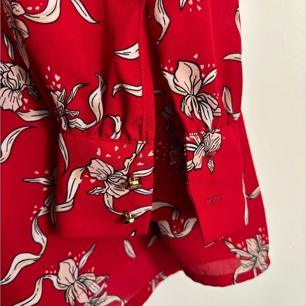 Liz Claiborne Womens V Neck Long Sleeve Blouse - Picture 7 of 9